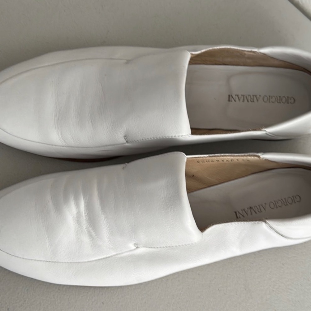 Giorgio Armani Men’s White Loafer’s - Picture 9 of 14